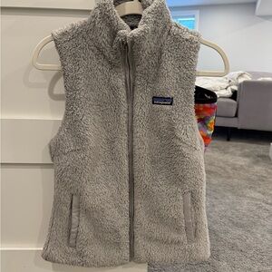 Patagonia Gray Fleece Vest Warm Sherpa Layer